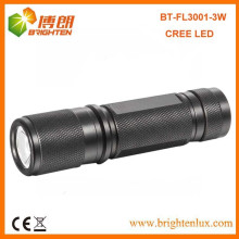 Factory Supply EDC High powered 180lumen en aluminium XPE 3W CREE LED Torch Lampe de poche